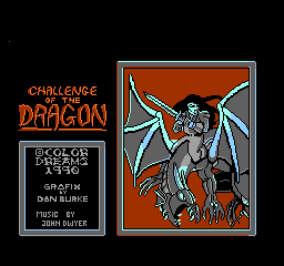Challenge of the Dragon (USA) (Unl) (Color Dreams) Title Screen